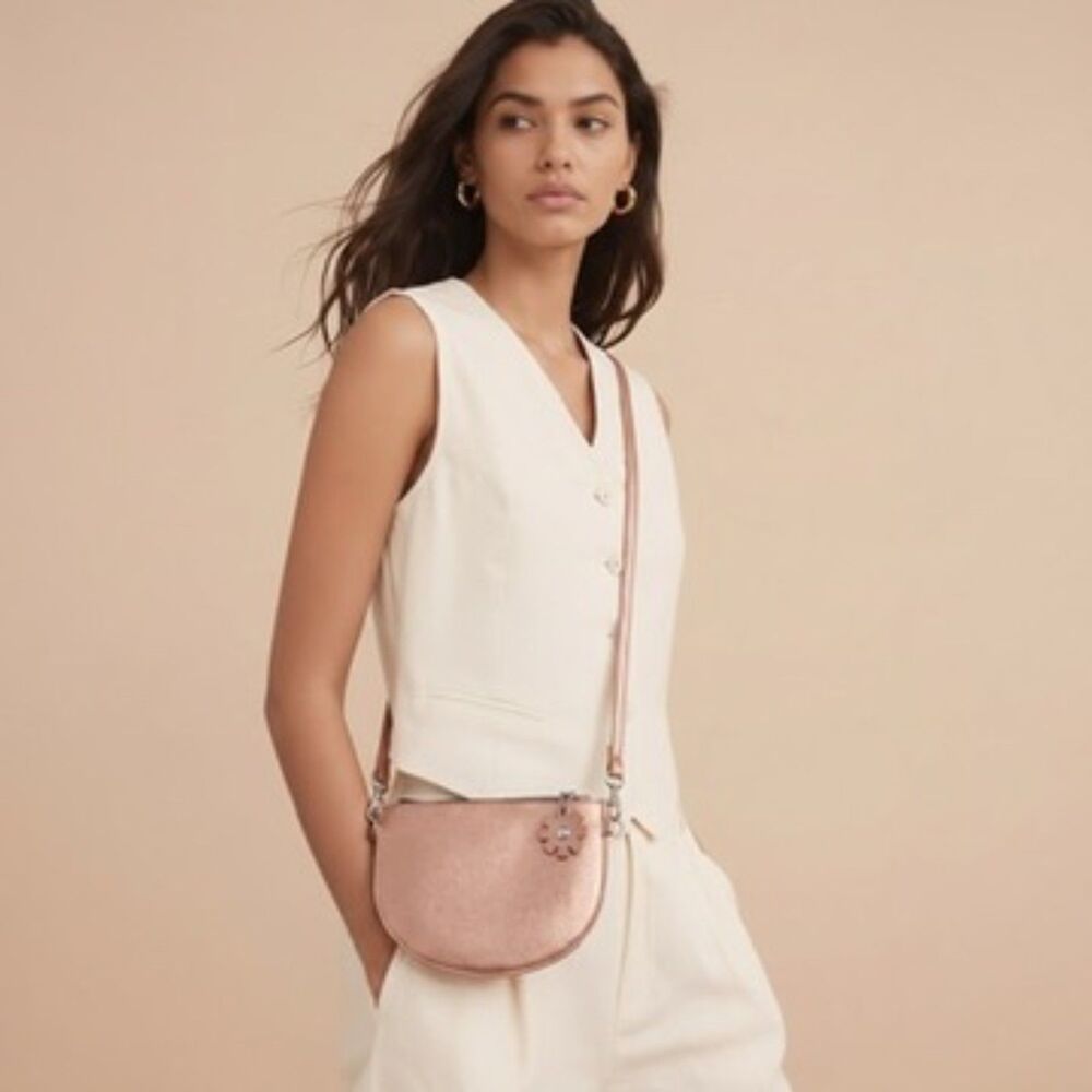 Zac Posen x Bloomingdales Celia Rose Gold  Daisy Crossbody Purse bag